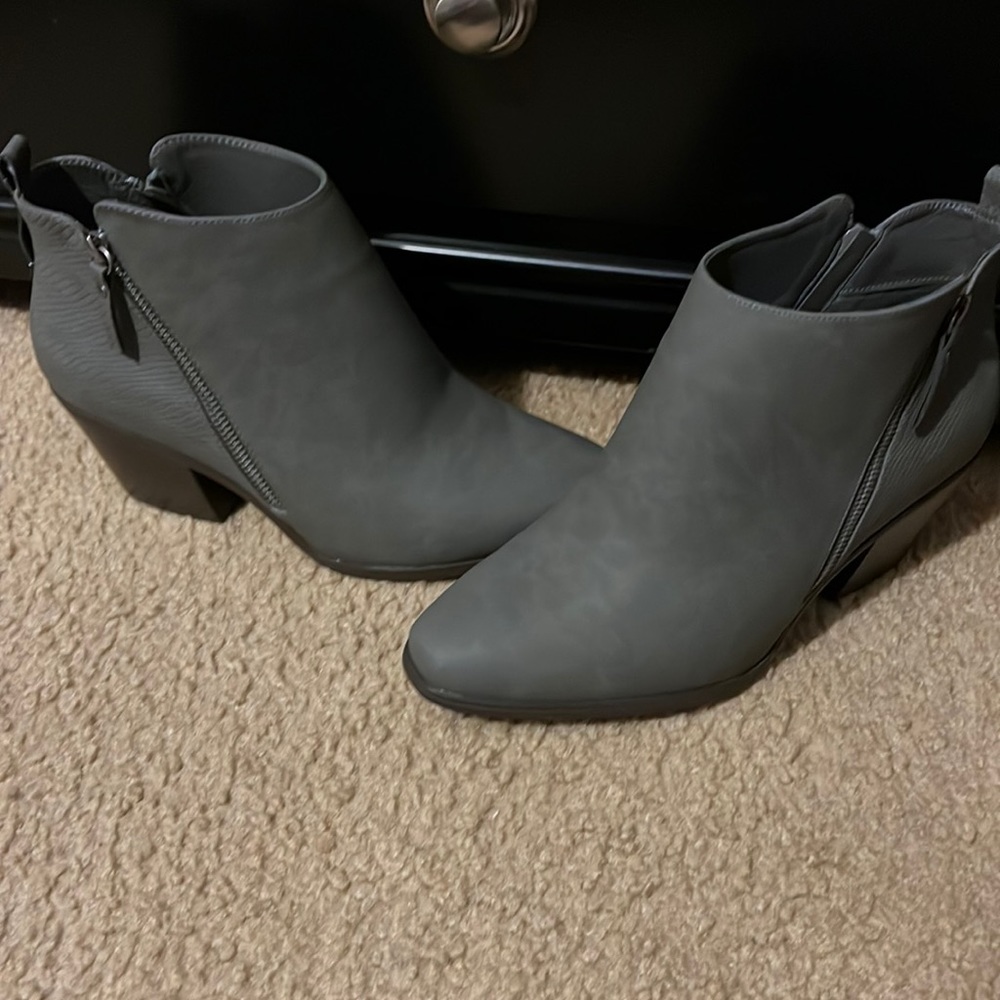 Brand New Gray Booties! Size 9.5!